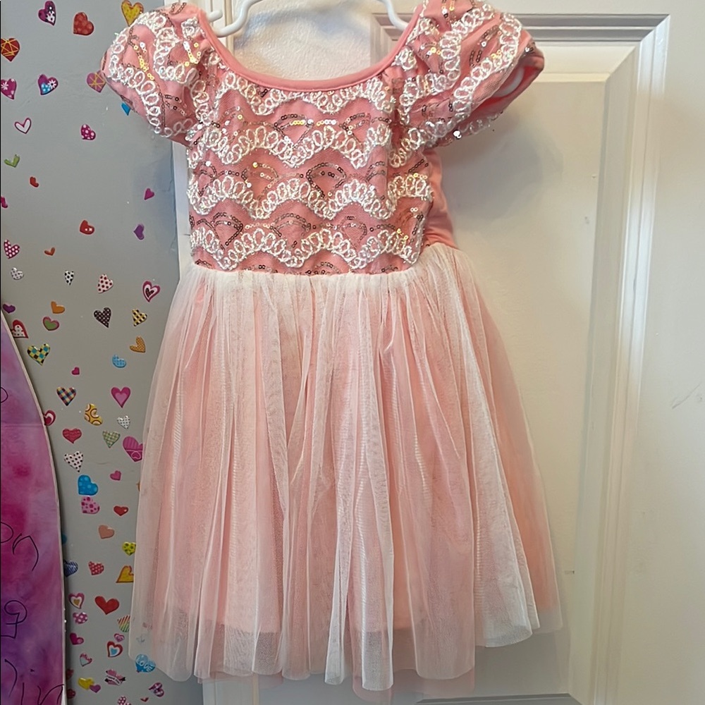 POPATU Pink and White Tulle Dress